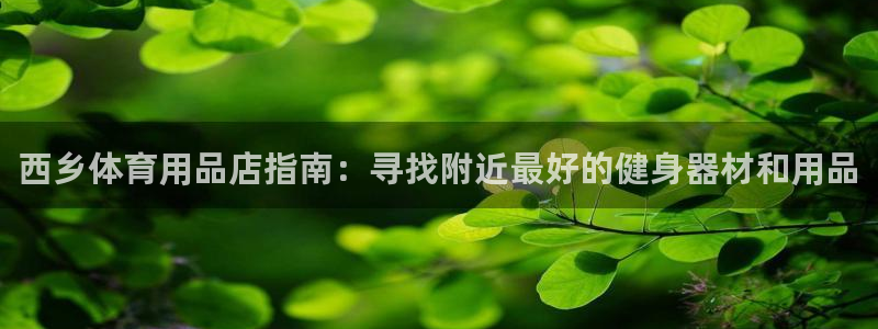 欧陆娱乐app打不开怎么回事视频：西乡体育用品店指南