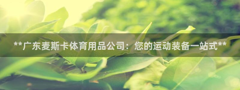 欧陆娱乐平台咋样啊知乎：**广东麦斯卡体育用品公司：