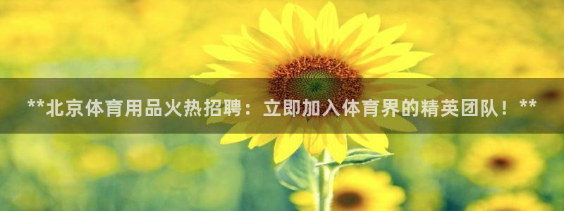 欧陆娱乐能提现嘛?：**北京体育用品火热招聘：立即加入体育界