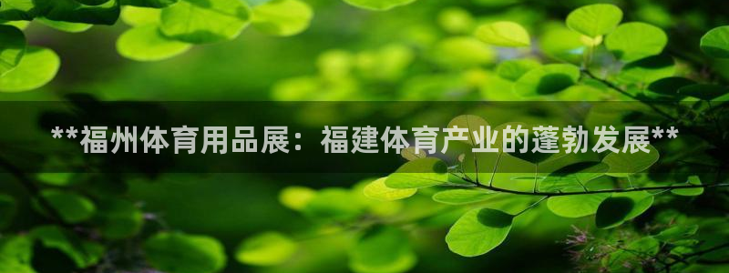 欧陆娱乐登录注册平台：**福州体育用品展：福建体育产