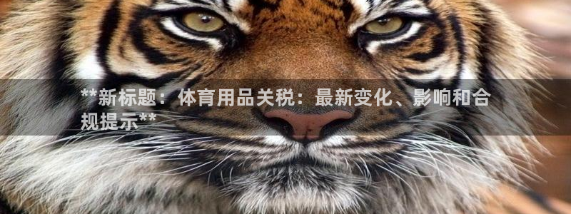 欧陆娱乐app打不开怎么回事儿：**新标题：体育用品关税：最